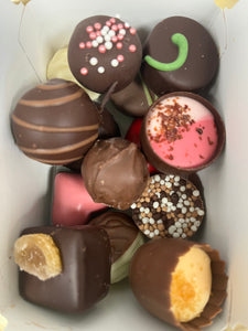 Box of chocolates  - a selection of milk, plain and white chocolates (Valentine's day)