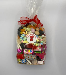 Gift bag of pic n mix for Valentine's day