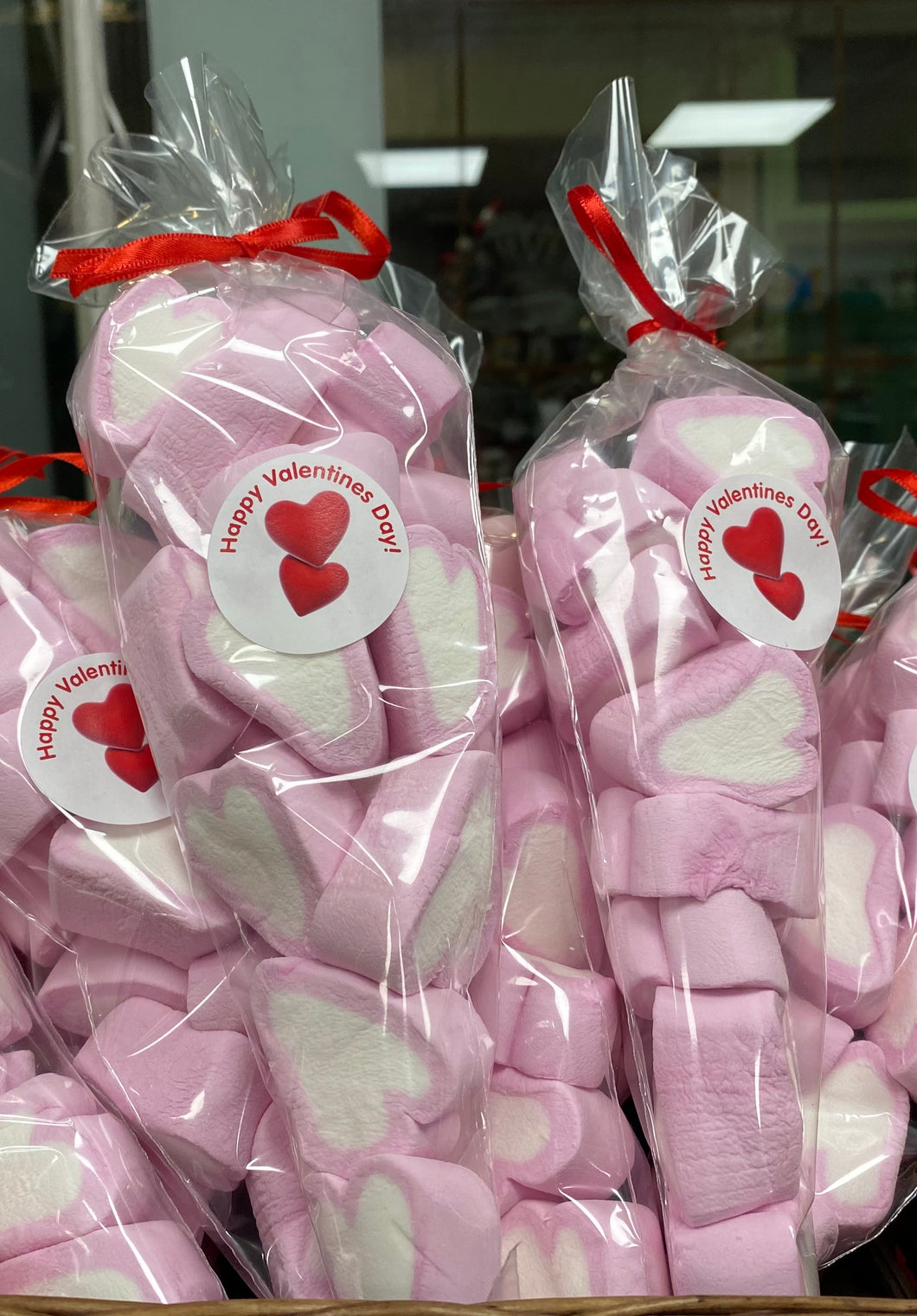 Sweet cone of heart marshmallows (Valentine's gift)(flumps)