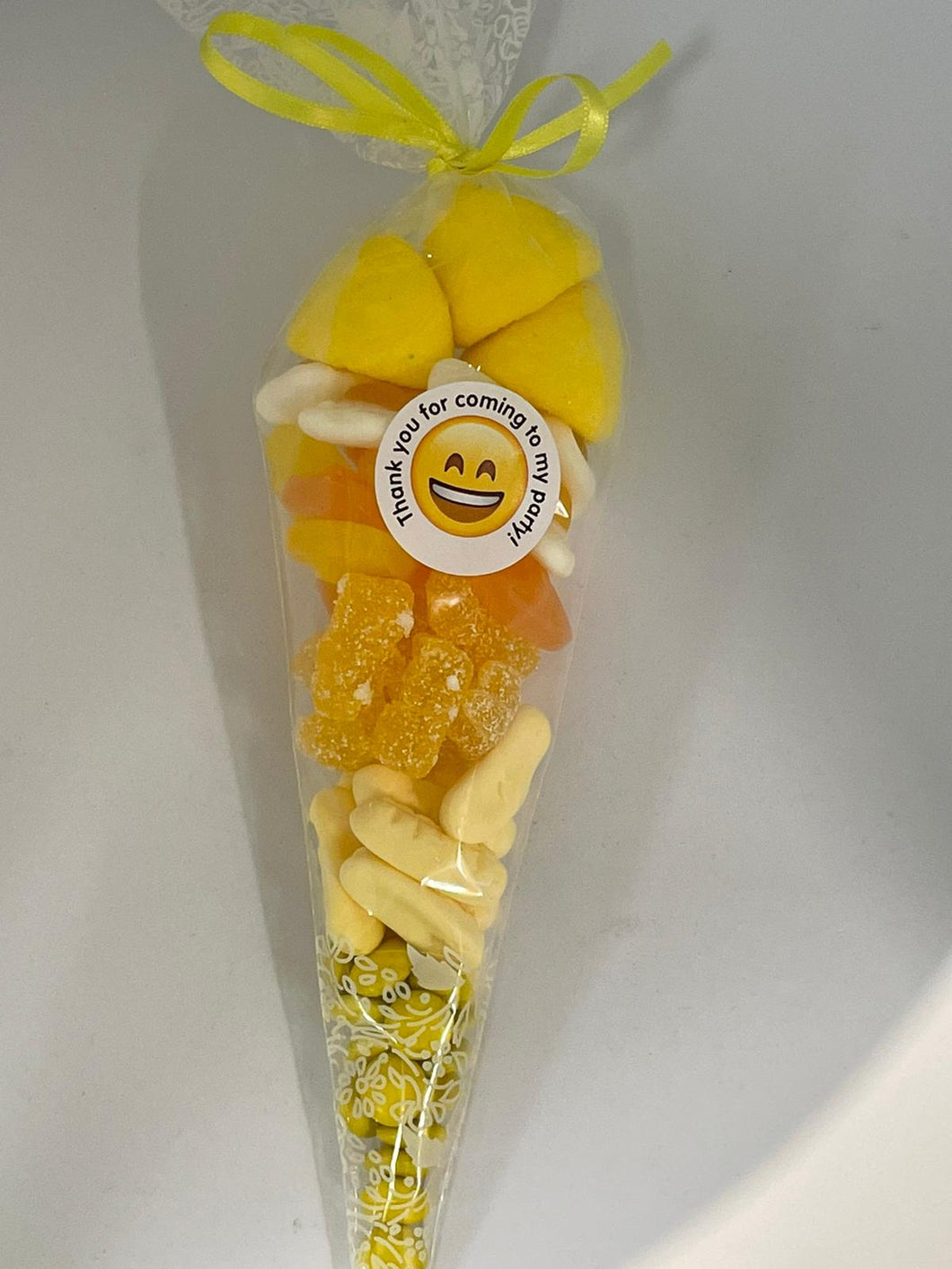 Yellow sweet party bag